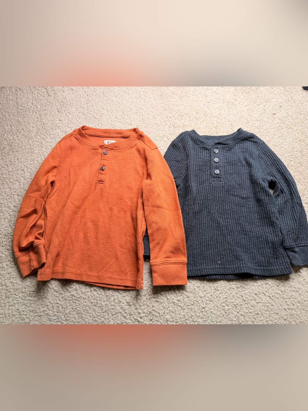 Toddler Boy Long-Sleeve Henley Top Sets 3T